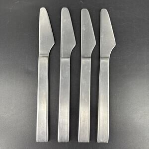 Gourmet Settings Pure Modern Clean Stainless Steel Knives Set of 4